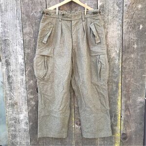 Vintage German Military Wool Cargo Trousers G. Lamparter GMBH Waist 35